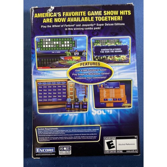 WHEEL OF FORTUNE/JEOPARDY SUPER DELUXE EDITION  PC MAC PC ROM - Picture 3 of 3